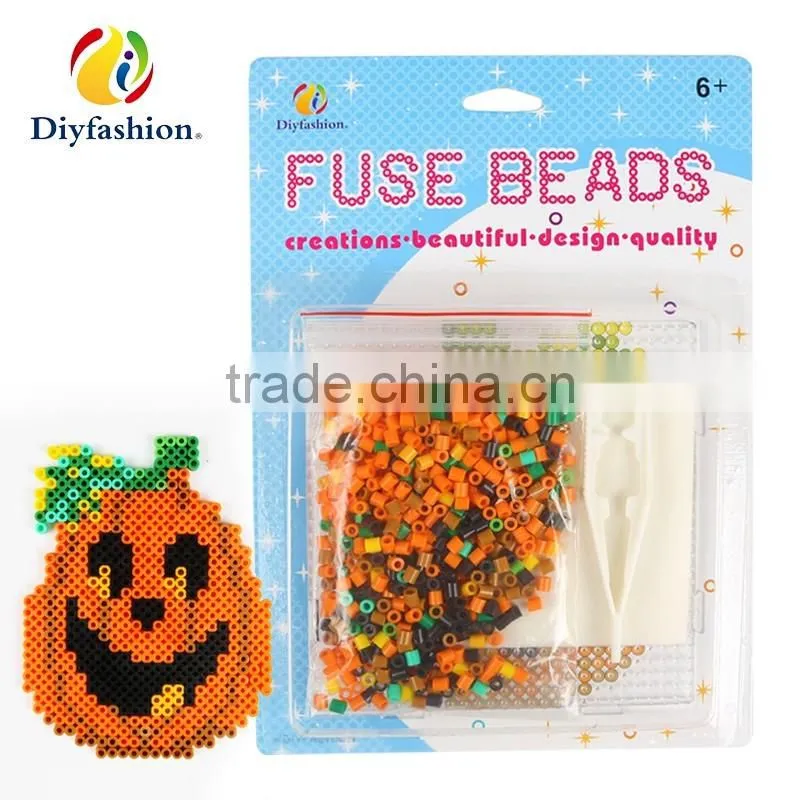 Diyfashion 5mm hama perler fuse beads,pumpkin shape for kids gifts