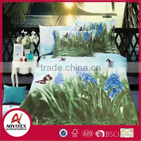 2016 new style sunshine coast 13372 60*40s reactive printed 3D bedding sets