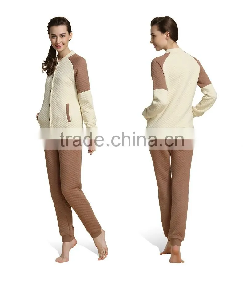 Factory outlets price Qianxiu winter warm ladies cotton pyjamas