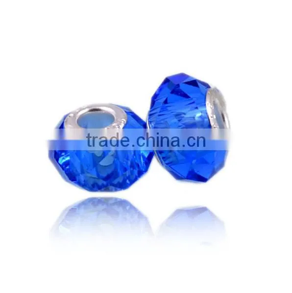 Charm Bead Fit European Bracelets,DIY Glass Crystal Murano Charm Beads