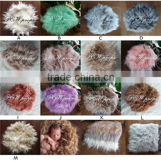 Baby faux fur rug Newborn faux fur fabric Baby fur rug photography props Newborn blanket backdrop photo props