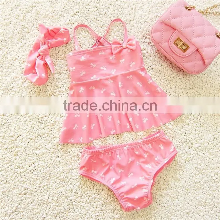2017 pink cute swimsuit child swimear baby girls swimwear