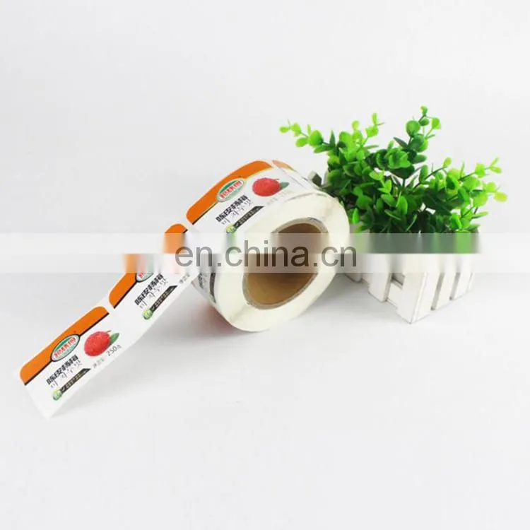 China manufacturer custom colored adhesive sticker/ roll logo printed label