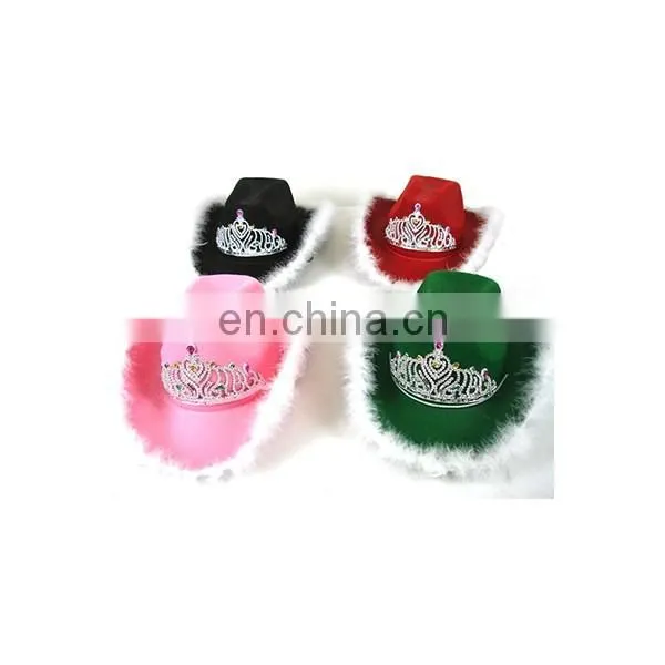 red glitter cowboy hat