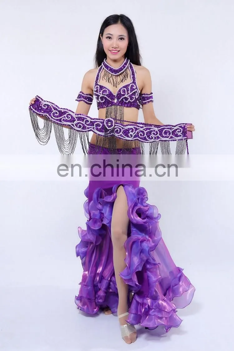 Beading tassel sequins sexy austrial bellydance costumes