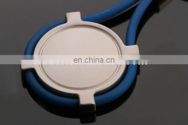 factory soft plastic round shape key chain or keyring