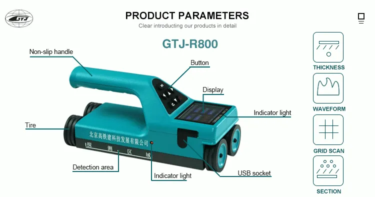 Rebar locator detectors in concrete
