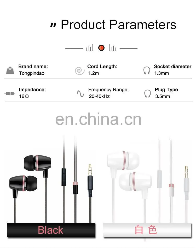 wired cable sport stereo earbuds headset headphone