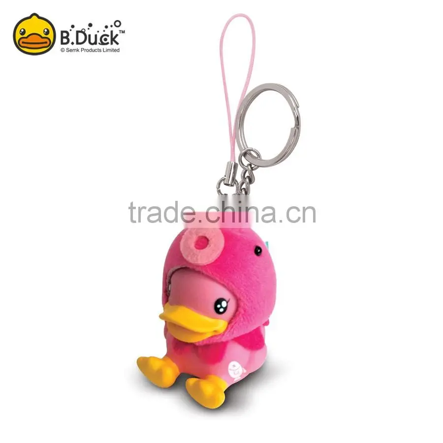 Wholesale duck shape new design silicone bracelet custom key ring