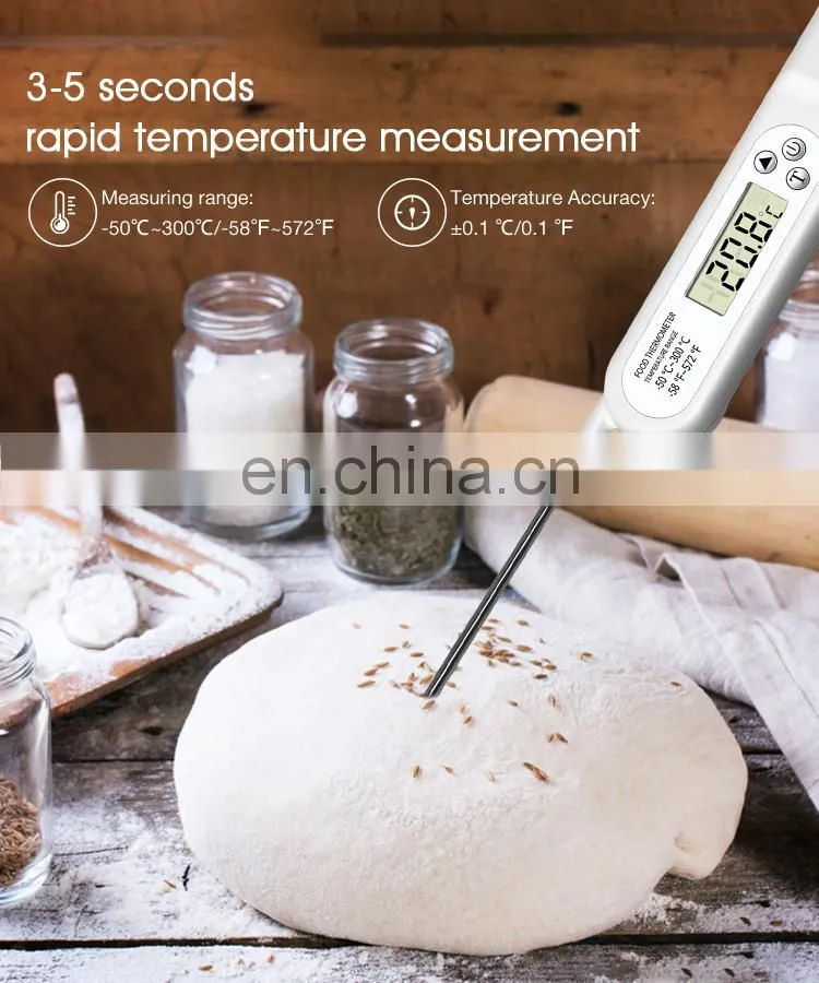 ABS Plastic Household Indoor LCD Digital Thermometer Hygrometer For Meat