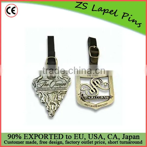 custom luggage tags/ metal luggage tags