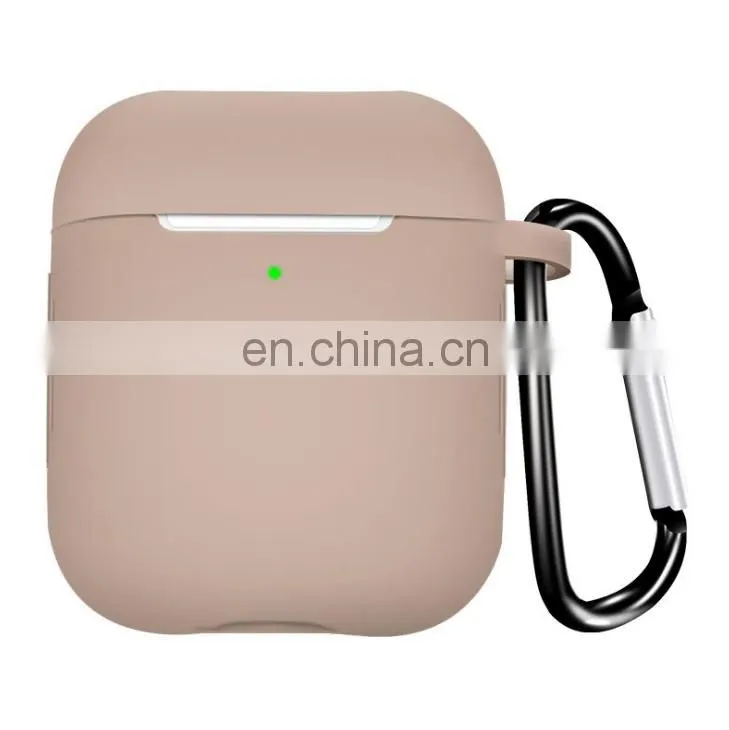 Silicone Protective Case for Airpods 1/2 Wireless Earbuds Case for Airpods Apple Airpods Cover Case with Hook