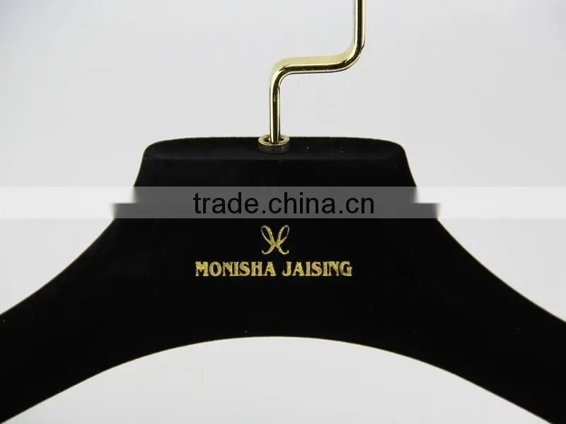 hot selling velvet hanger can be acceped customized logo