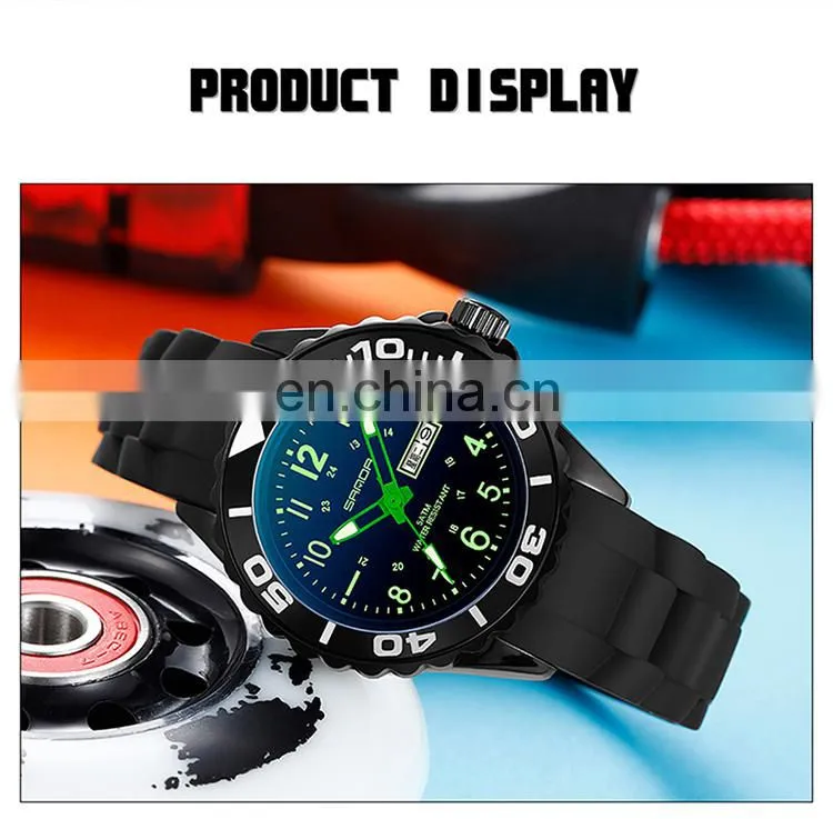 Sanda 1053 Designer Women Quartz Wrist Watch Resin Strap Luminous Waterproof Fashion Analog Watches Ladies
