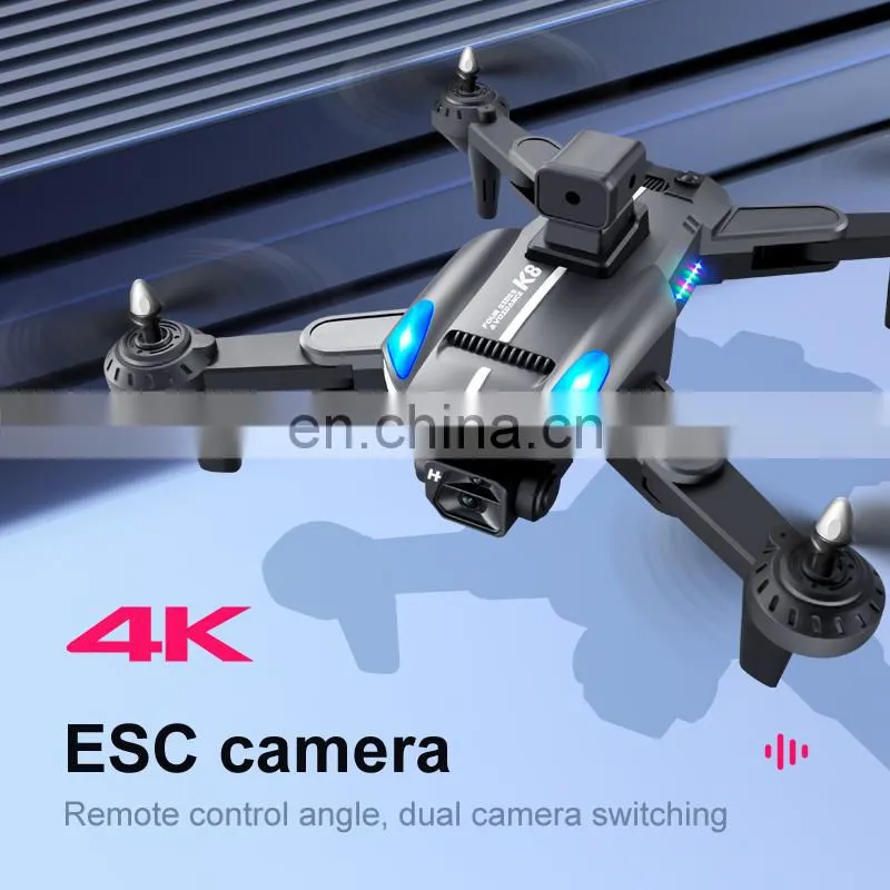 K8 drone 4k Optical flow localization Electric adjustment lens Four-way obstacle avoidance Body LED lights