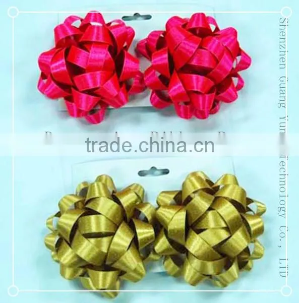 black per-make plastic ribbon star bows for gift packing festival decorative