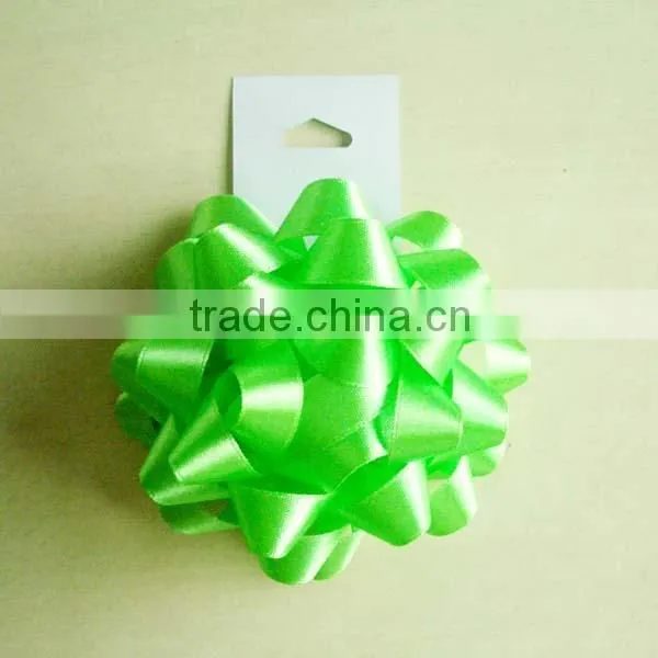 Gift Deluxe Fancy PET Bow For Festive Decoration Package/Matte Metallic ribbon star bow/holiday decortion star bow