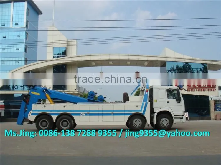 SINO HOWO 8*4 heavy duty rotator tow truck,60-80T wrecker towing truck with hydraulic control system