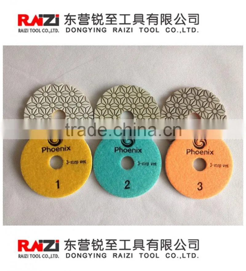 3 step Wet Polishing Pad White Resin