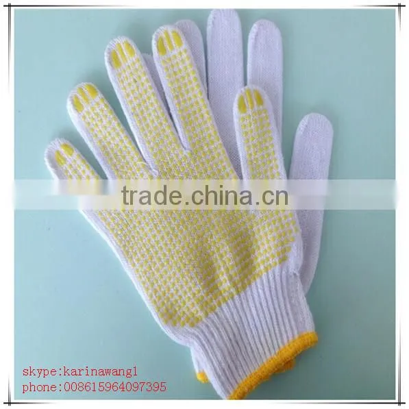 pvc dotted cotton gloves,cotton gloves,cotton knitted gloves dotted gloves