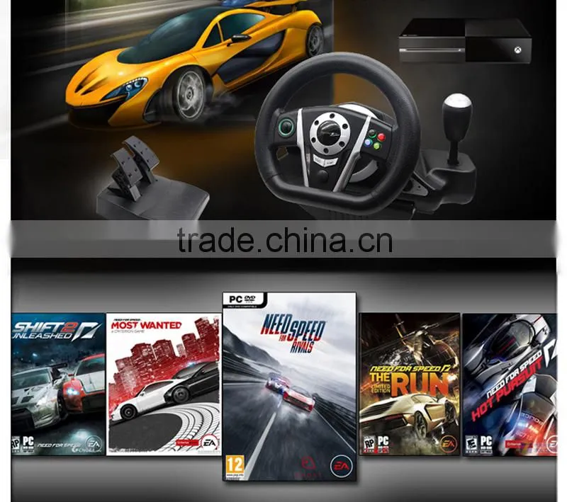 Factory Directly Video Games Accessories for xbox one / PS3 / PS2 / PC computer Racing Game USB Steering Wheel