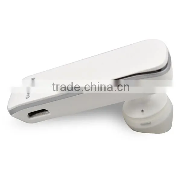 Bluetooth mono headset with earphone cable support mono A2dp stereo music, bluetooth headset small ears