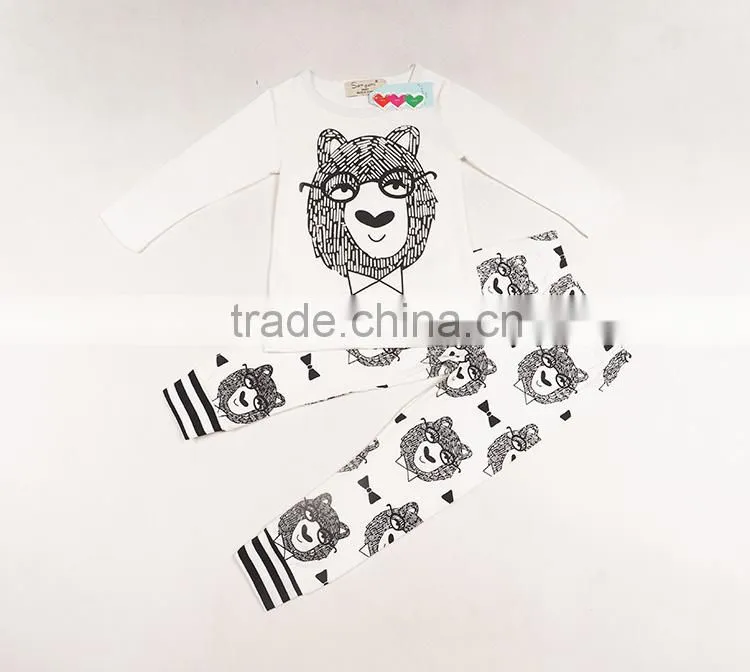 2015 Spring & autumn boy clothes set baby boy long sleeve t-shirt + pants 2pcs set children clothes outfits