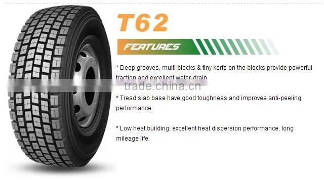 Best selling design T62 radial 315 80 r 22.5 truck tyre