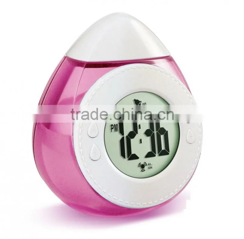 Digital Alarm Clock waterdrop shape Led Clocks Alarm Temperature