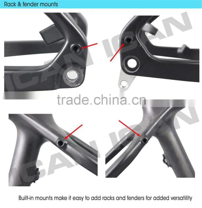 carbon fat bike frame carbon snow/sand/fat bike frame BSA, frame Carbon 197mm axle
