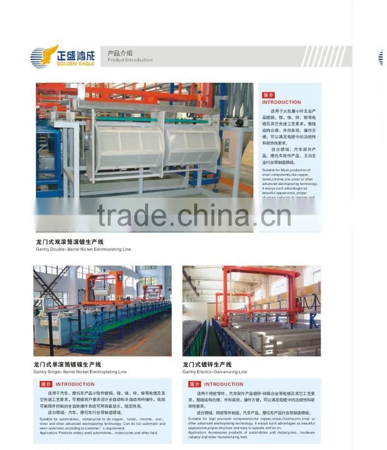 Golden Eagle Nickel Plating Machine Hot Products