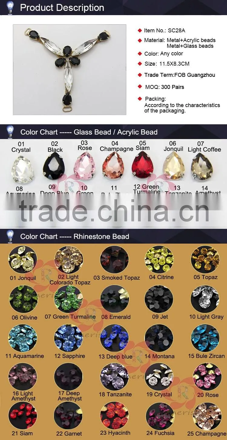 Good price new fashion alloy rhinestone womens shoe ornaments