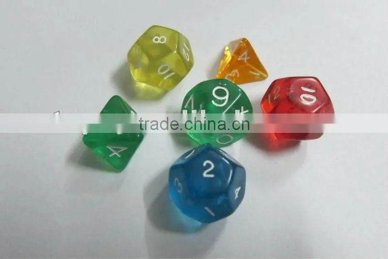 4,6,8,10,12,20-sided dice