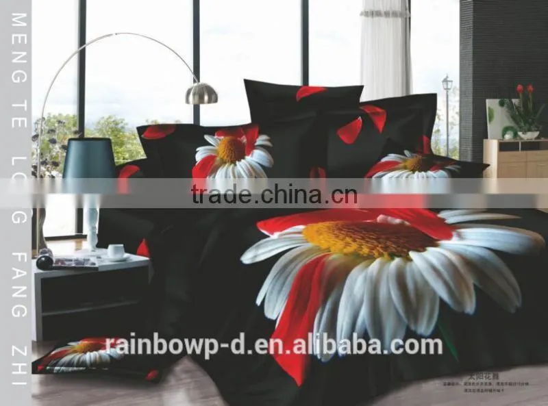 trade assurance 3D designs polycotton good quality beautiful bed sheet