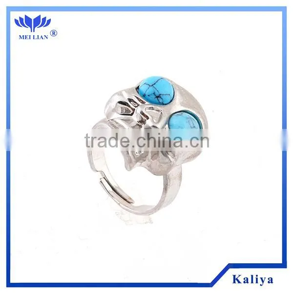Custom Jewelry Ring Blue Stone Jewellry Silver Plating
