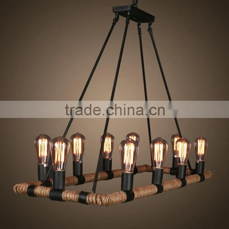 China zhongshan industry pendant light with rope