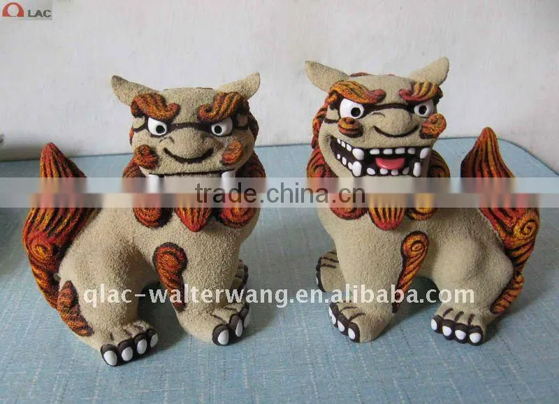 Resin & sandstone promotional lion home decor