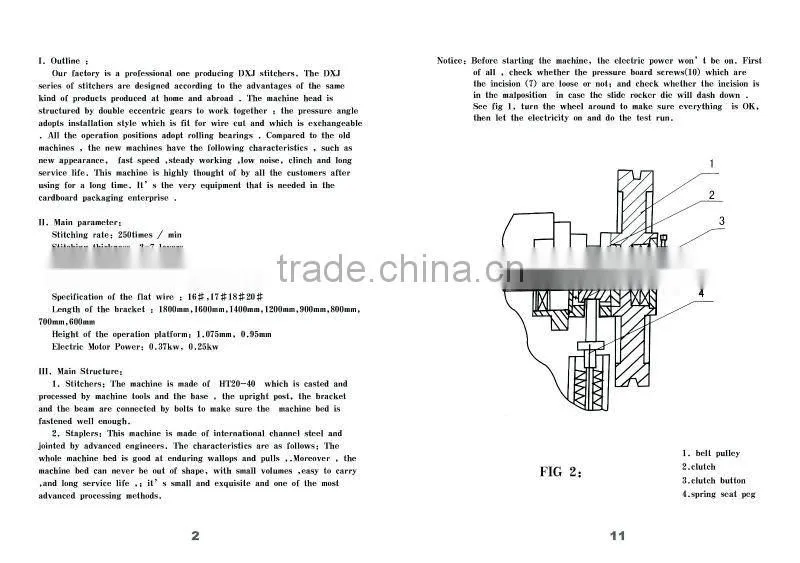high speed corrugated carton Stapler/carton box forming machinery