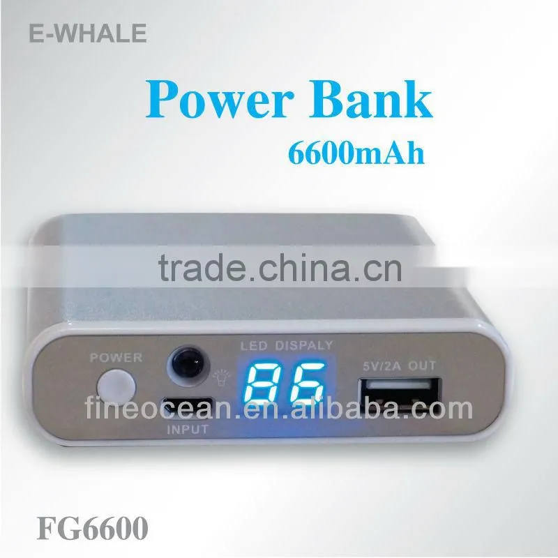 Portable power bank Rechargeable battery charger 6600mah