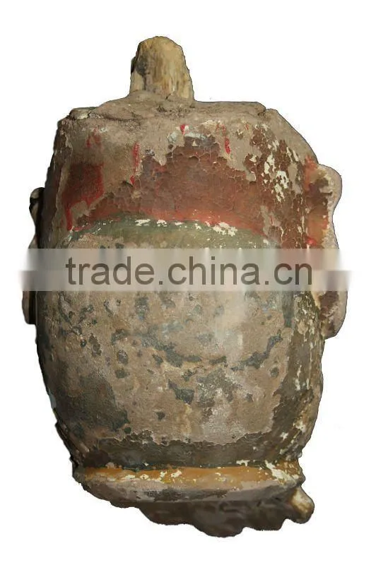 Chinese antique mud buddha head
