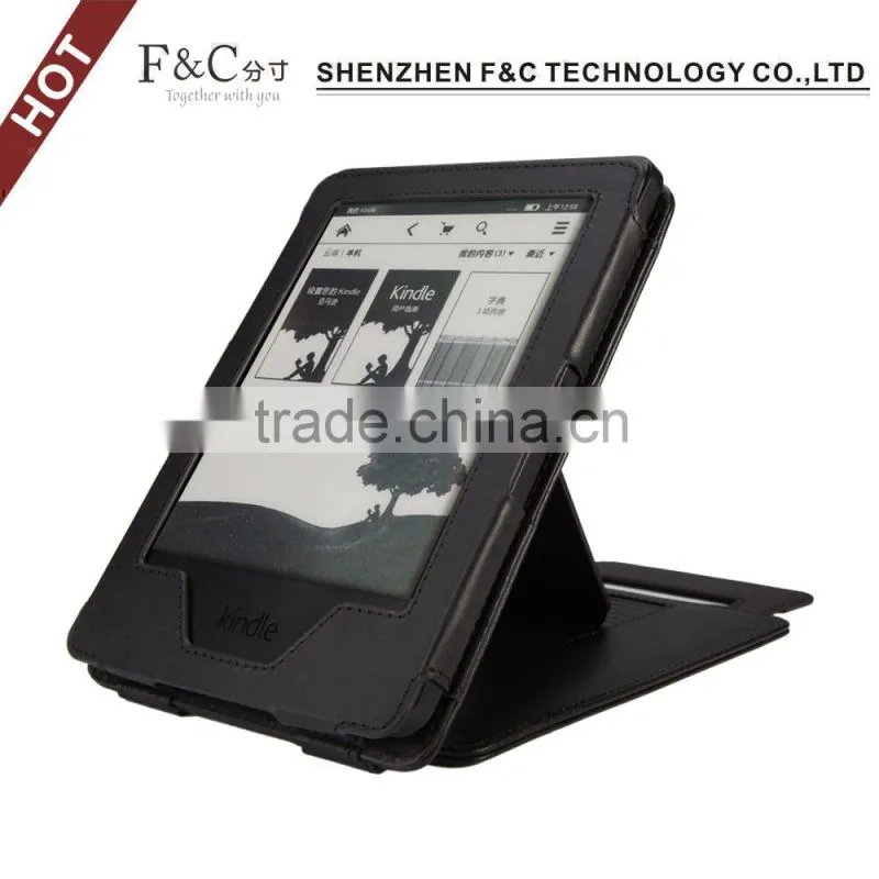 For Amazon kindle touch 2014 e-book leather case with stand function