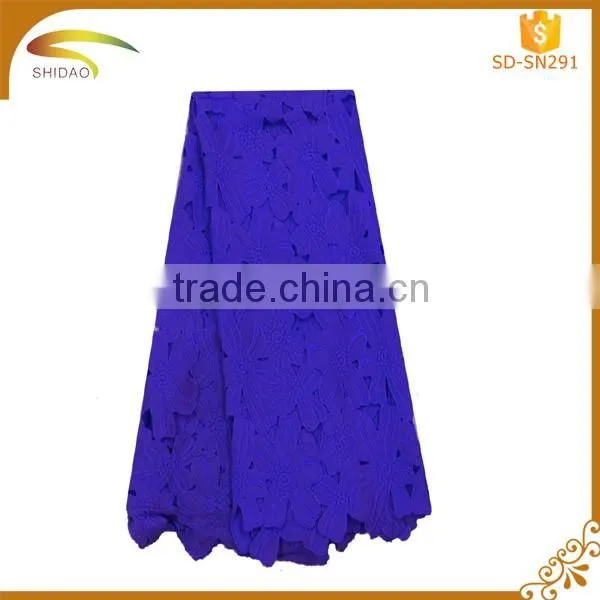 2016 Wholesale Beautiful embroidered italian african lace fabric for party dress and cloth