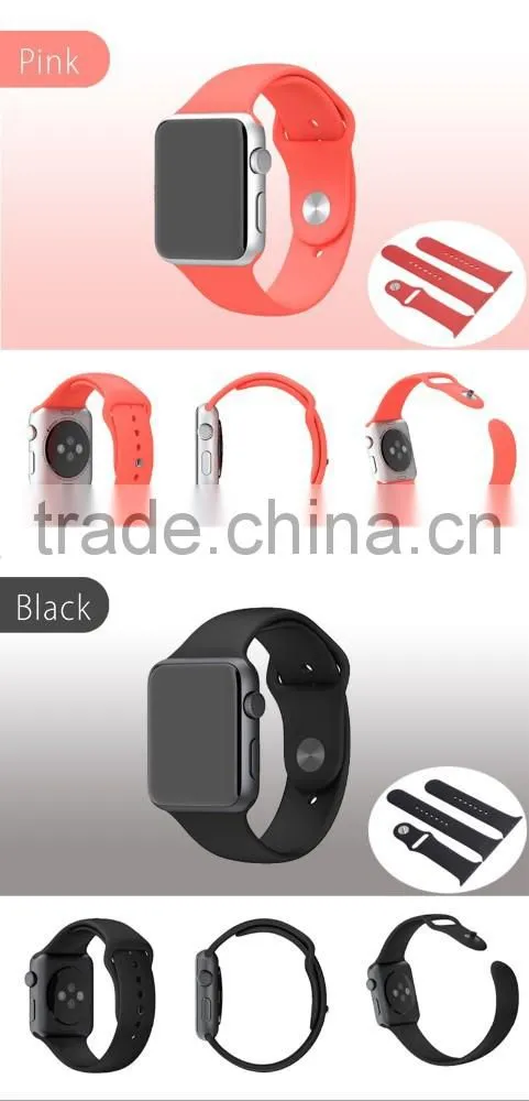 Cheapest Price Fashion Stouch Silicone Watch band for Apple Watch 38/42mm,Changeable Watch Silicone Band