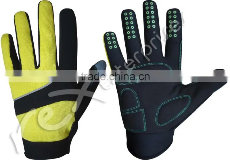 Cycle Gloves,Full Fingers Cycling Gloves,Reflective Cycling Gloves,Gripped Cycling Gloves