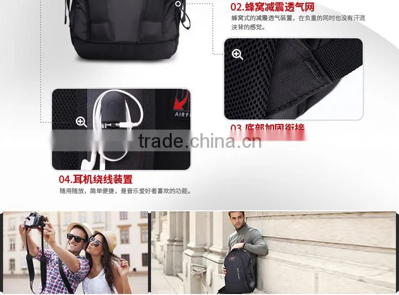2016 high quality neoprene backpack, Unisex outdoor travel computer durable school backpack bag