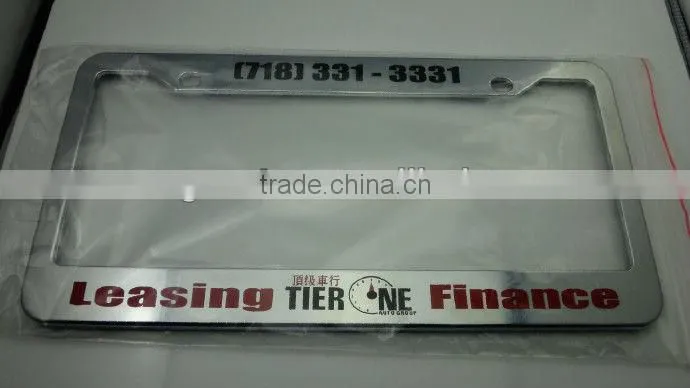 Custom Die Cast Zinc Alloy Metal License Plate Frame