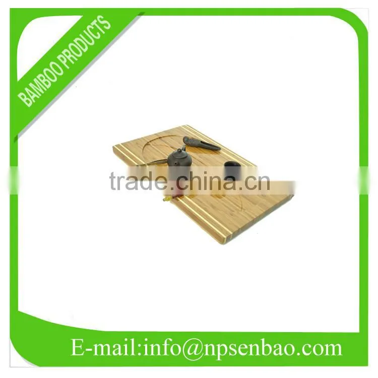 Chinese style bamboo tea tray