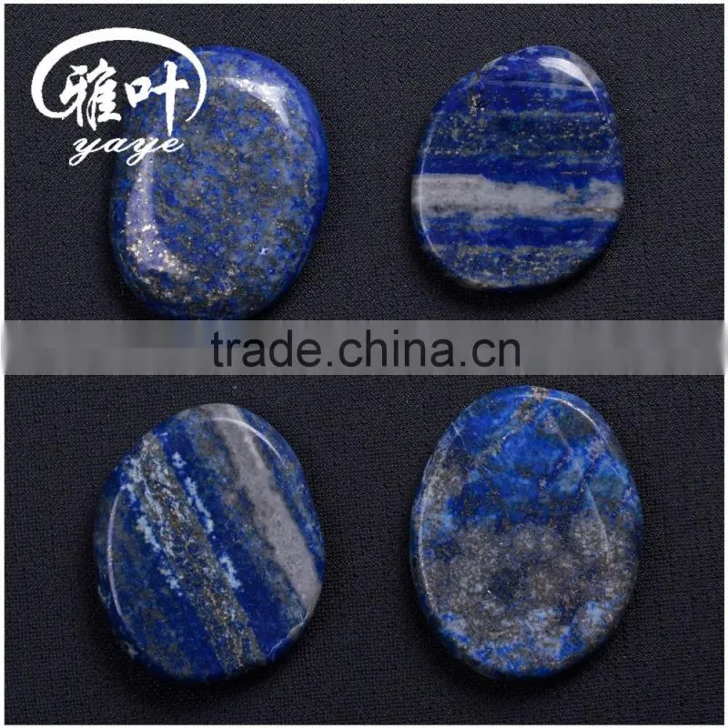 Wholesale Crystal Healing Pocket Stone Lapis Lazuli Engraved Reiki Palm Stones