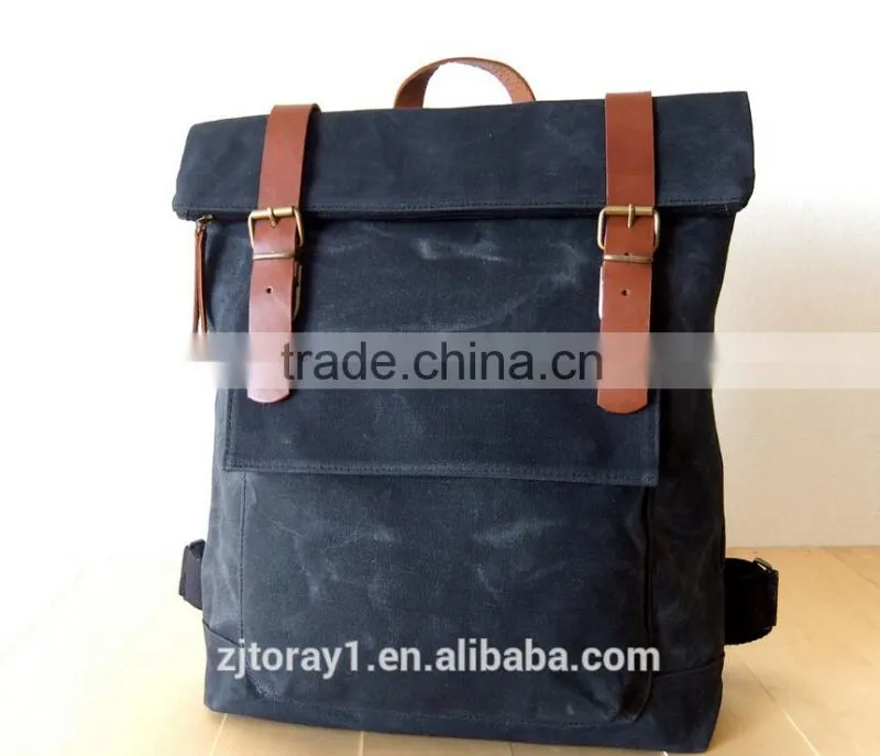 Funky Waxed Canvas Knapsacks Backpack