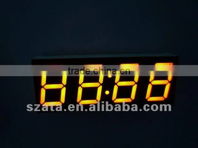 hotsale three digital 0.36 inch orange led display digital clock